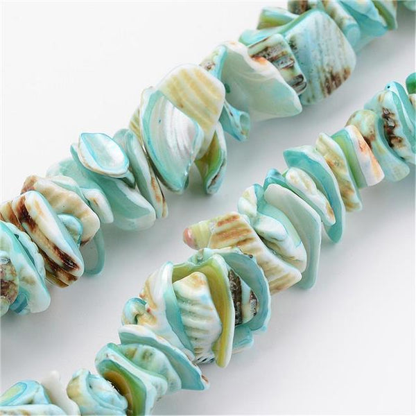 50 LARGE PASTEL SHELL BEADS CHIPS 8mm - 15mm COLOUR CHOICE ( S2)
