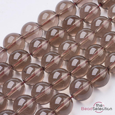 25 Natural Smoky Quartz Round Beads Gemstone 8mm Chakra Jewellery Making GS143