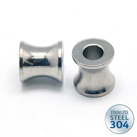 10 STAINLESS STEEL 304 SPACER BEADS 8mm COLUMN LARGE HOLE 4mm STA5