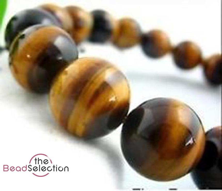 25 TIGER EYE GEMSTONE BEADS 8mm CHAKRA STONES JEWELLERY MAKING GS51