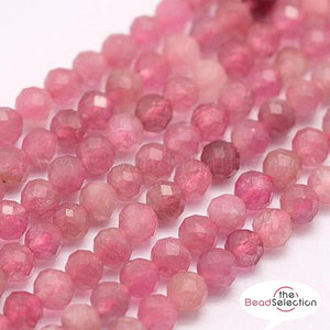 200+ TINY TOURMALINE FACETED ROUND GEMSTONE BEADS 2mm 1 STRAND GS82
