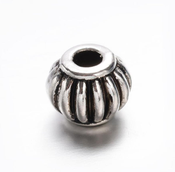 20 TIBETAN SILVER ROUND LANTERN SPACER BEADS CHARMS 8mm TOP QUALITY TS72