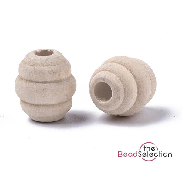 NATURAL BEEHIVE WOODEN BEADS 12mm - 20mm UNTREATED PLAIN WOOD LARGE HOLE
