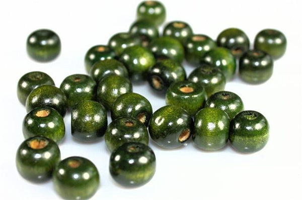 400x6mm / 200x8mm / 100x10mm Wooden Round Wood Beads 12 Colour Choice
